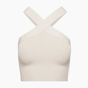 Babaton Aritzia Sculpt Knit Criss Cross Cropped Tank